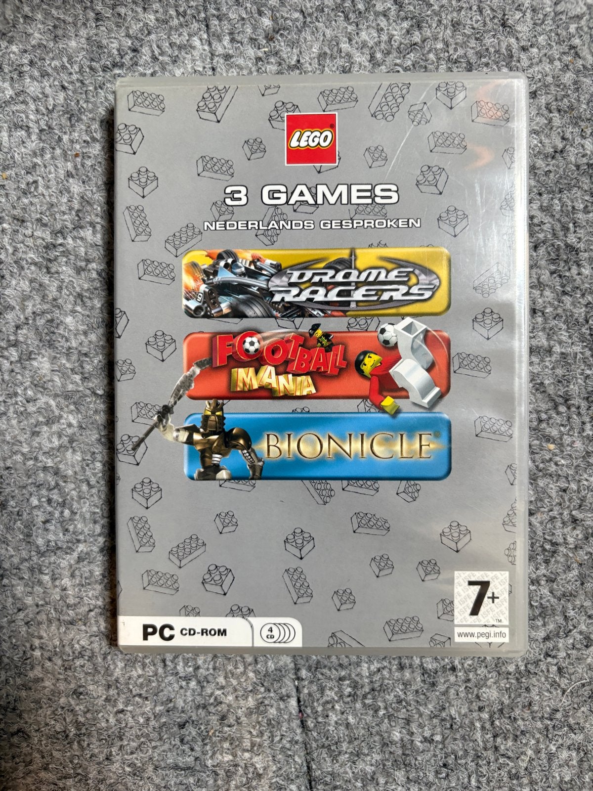 Lego 3 Games: Drome Racers, Football Mania, Bionicle (PC CD-, Gebruikt, Overige genres, 1 speler, Ophalen of Verzenden