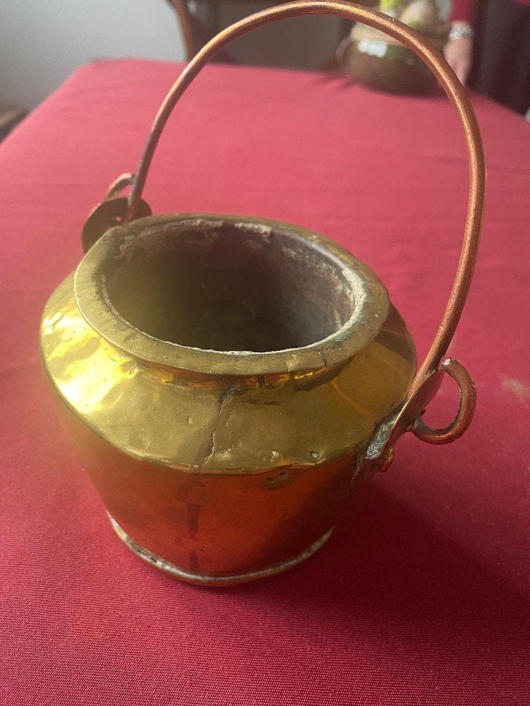 Koperen lijmpot, Ophalen of Verzenden, Koper