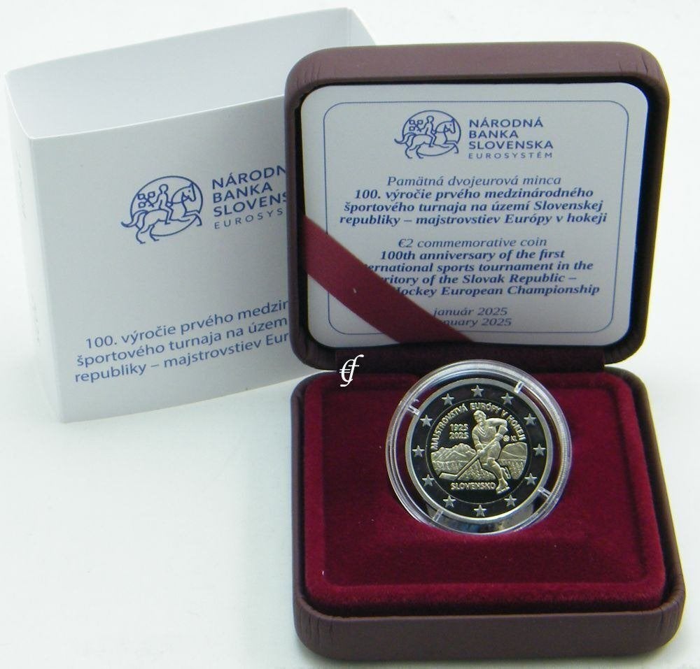 Slowakije 2 euro proof Ijshockey 2026, Ophalen of Verzenden, Slowakije, 2 euro, Losse munt