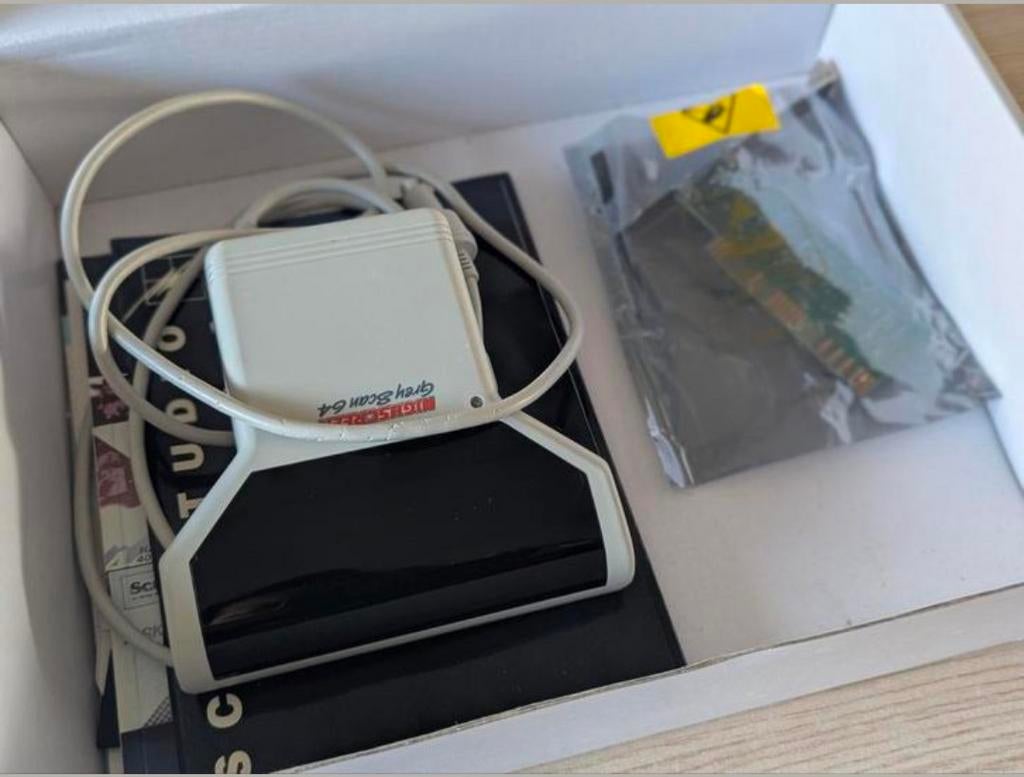 Vintage Highscreen Greyscan 64 handscanner set, Computers en Software, Scanners, Ophalen of Verzenden