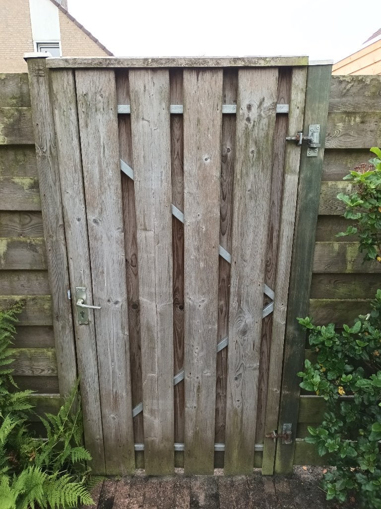 Schuttingdeur, Ophalen, 150 tot 200 cm, Hout, 200 cm of meer