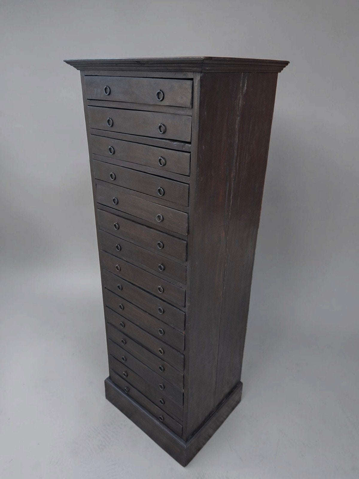 Antieke ladekast, apotheekkast, archiefkast, mooie karakteri, Huis en Inrichting, 5 laden of meer, Ophalen of Verzenden, 25 tot 50 cm