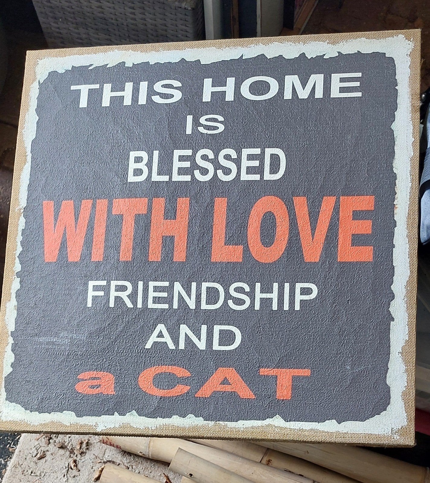 GRATIS canvas met spreuk, 60x60cm?, Ophalen, Gebruikt, 60 cm, 60 cm