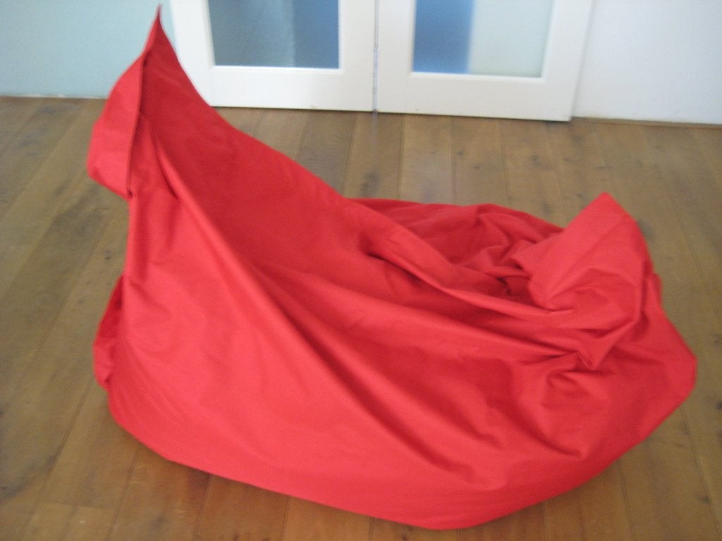 Rode zitzak 140x130 cm chillen hangen relaxen, Ophalen, Zo goed als nieuw, Rood, Zitzak