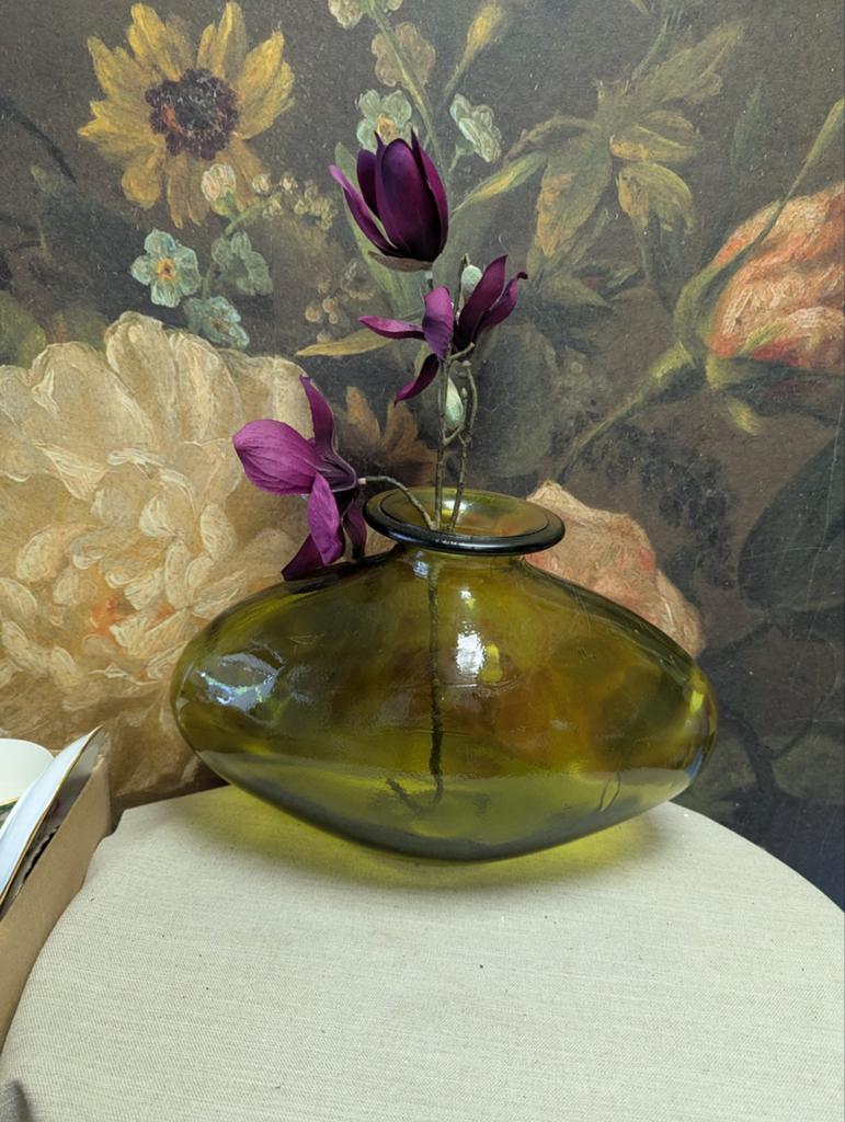Vintage vaas . Glas, Ophalen of Verzenden