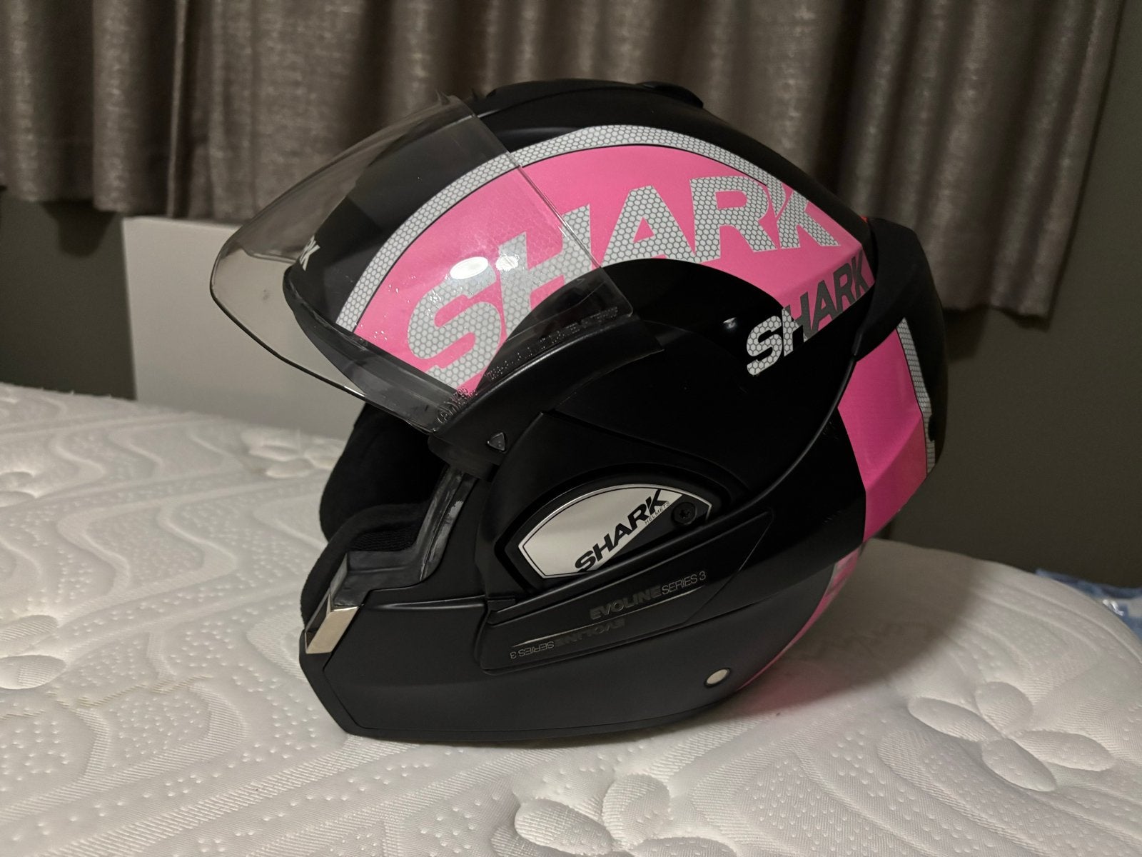 Shark Evoline Systeemhelm Maat XS - Zwart/Roze, Ophalen, XS, Systeemhelm, Shark
