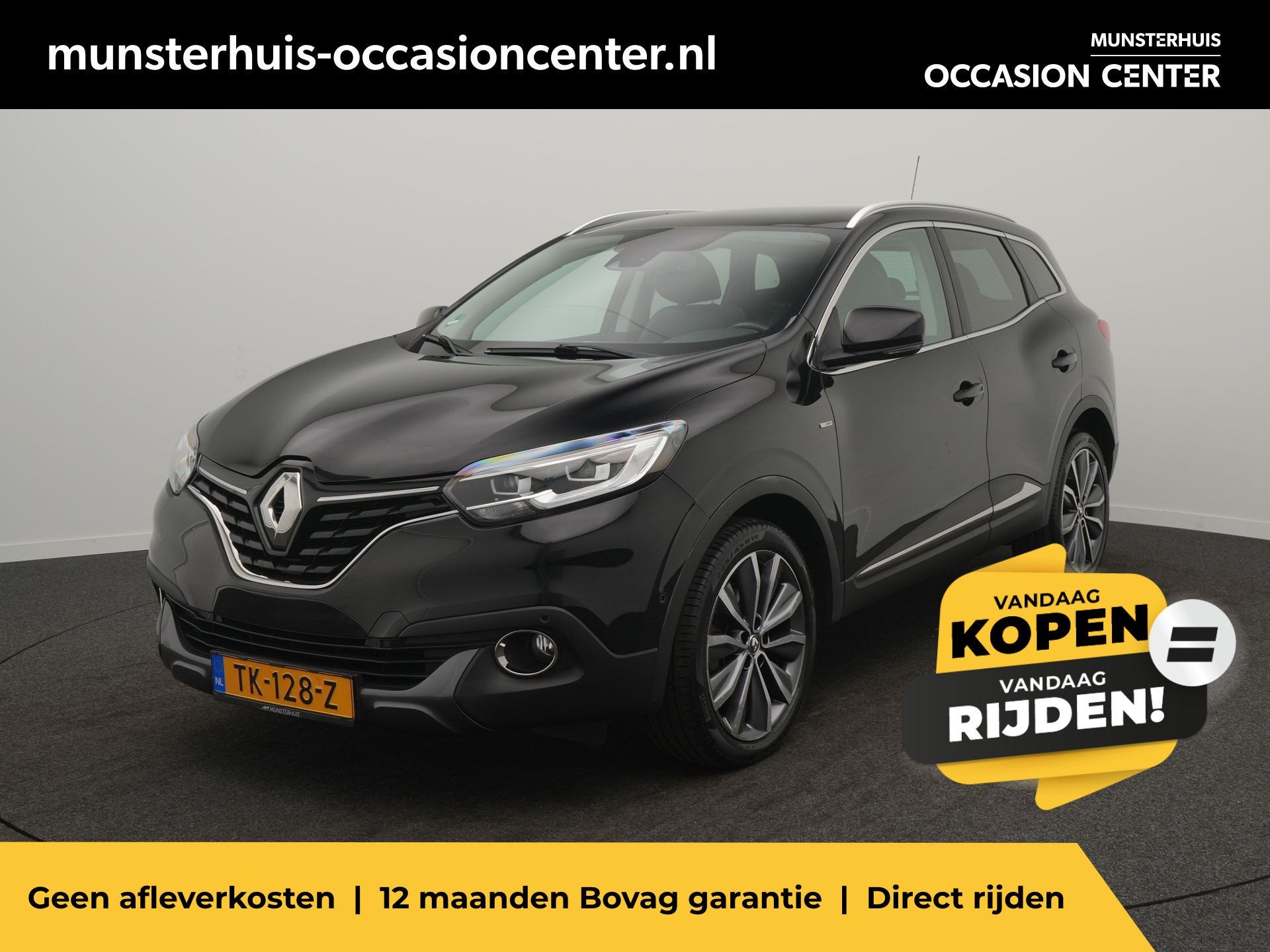 Renault Kadjar TCe 130 EDC Bose - RIJKLAARPRIJS - Automaat -, Gebruikt, 4 cilinders, Zwart, Origineel Nederlands
