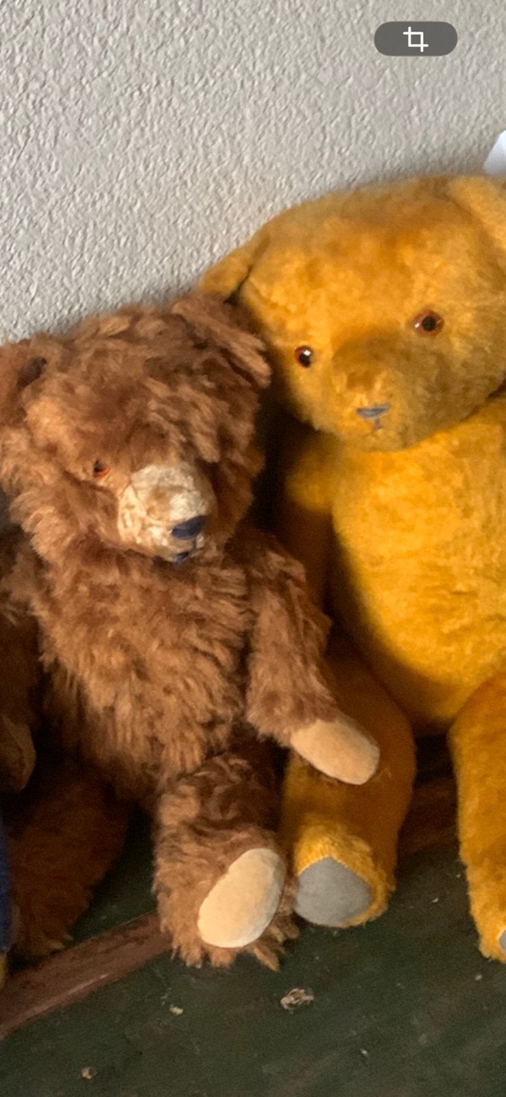 Beren 2 oude, Verzamelen, Beren en Cherished Teddies, Ophalen of Verzenden, Zo goed als nieuw, Stoffen beer, Overige merken