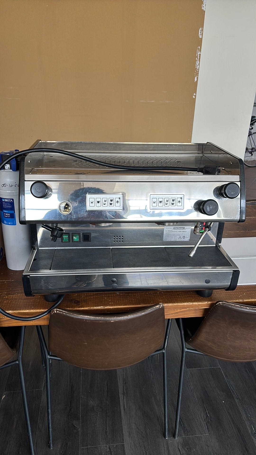 Vintage Pavoni 1A Espresso machine - Recent onderhoud, Gebruikt, Espresso apparaat, Gemalen koffie, 2 tot 4 kopjes