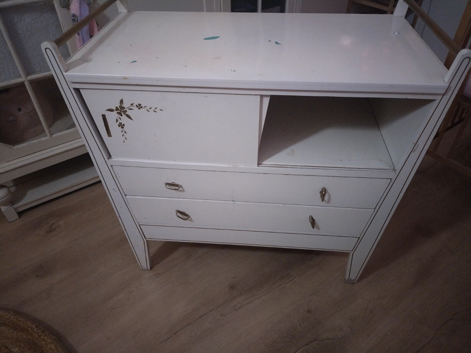 Gratis vintage commode, Ophalen, Gebruikt, 50 tot 70 cm, 100 cm of meer