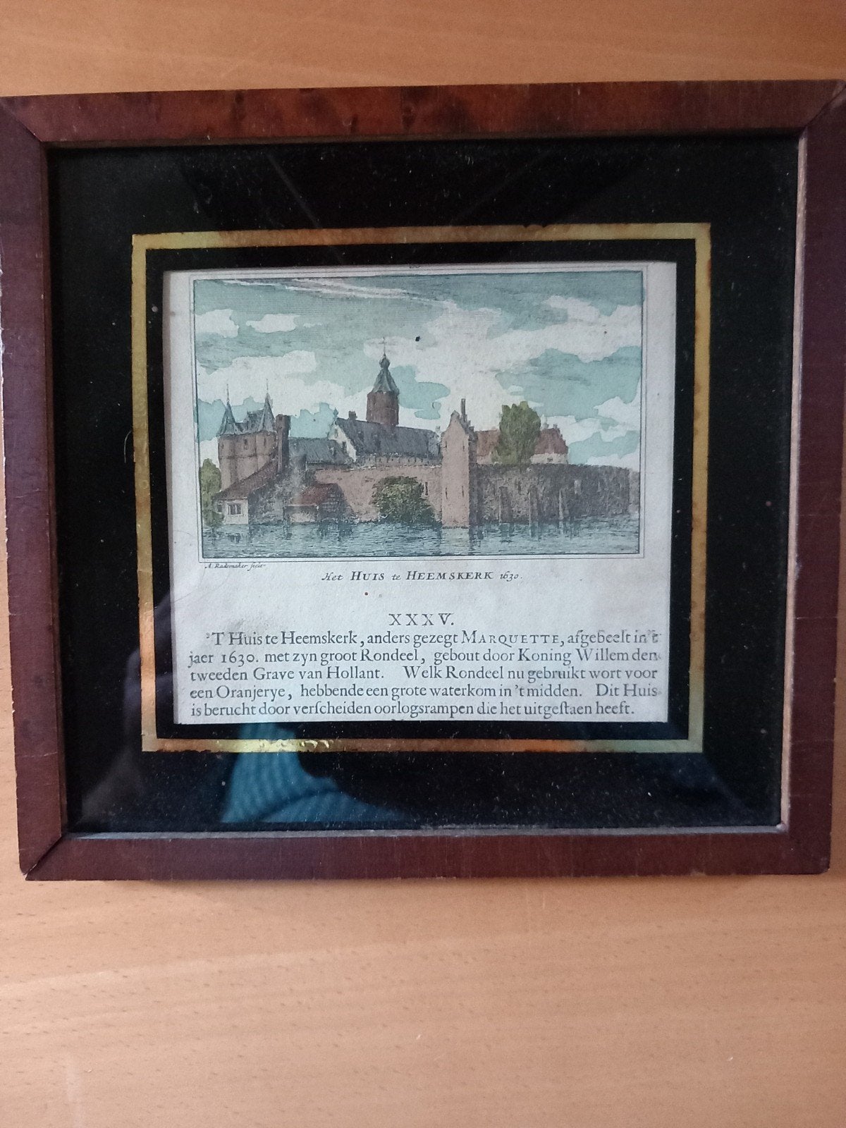 fraaie 18e of 19e eeuwse prent huis te heemskerk gravure, Antiek en Kunst, Kunst | Etsen en Gravures, Ophalen of Verzenden
