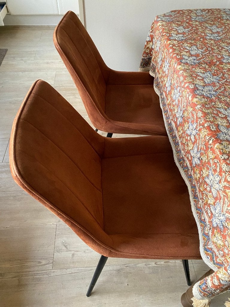 4 x eetkamerstoelen, Huis en Inrichting, Ophalen, Zo goed als nieuw, Bruin, Vier