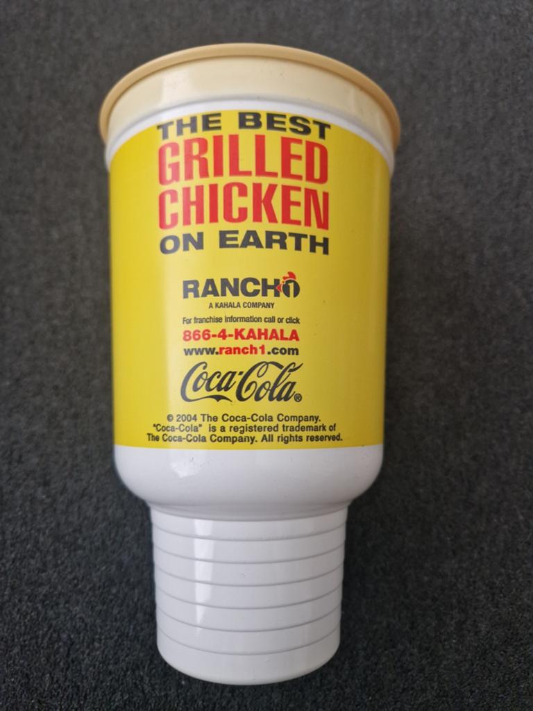 Vintage "Rancho Grilled Chicken" Coca-Cola beker, Verzamelen, Merken en Reclamevoorwerpen, Gebruikt, Gebruiksvoorwerp, Ophalen of Verzenden