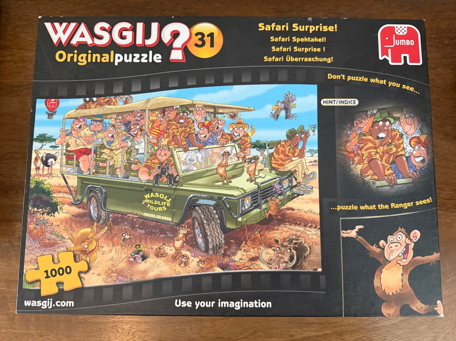 Wasgij Original 31 Safari Surprise 1000 stukjes puzzel, Ophalen of Verzenden, 500 t/m 1500 stukjes, Zo goed als nieuw