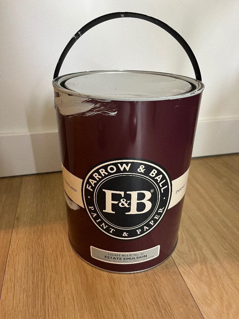 Farrow & Ball muurverf - Light Blue (nr. 22) 2 liter, Ophalen, Blauw, Nieuw, Verf