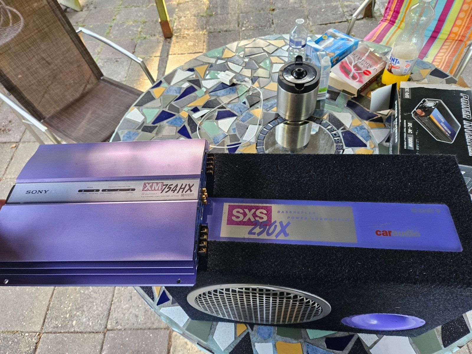 Sony XM-754HX versterker met subwoofer, Ophalen of Verzenden, Gebruikt