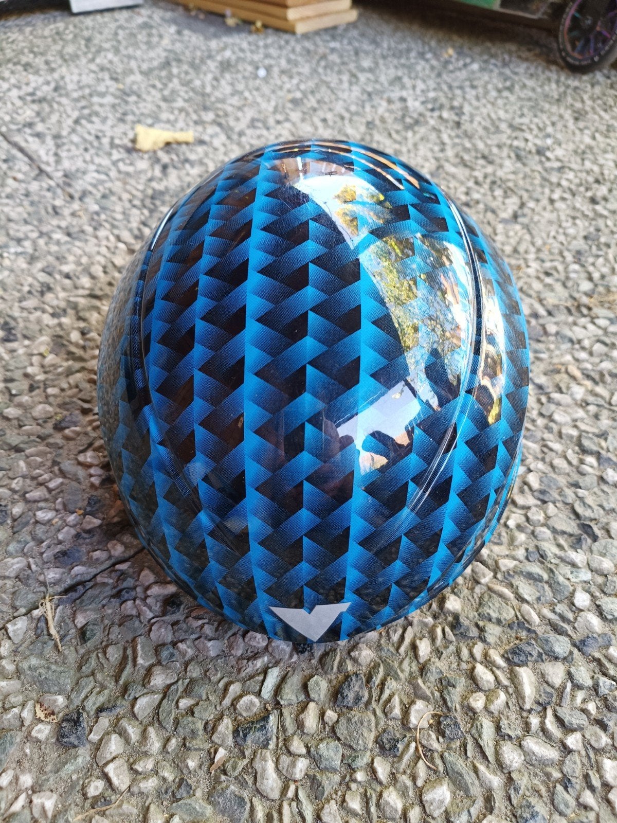 Viking Schaatshelm S/M (54-57) Blauw Zwart Patroon, Ophalen of Verzenden, Gebruikt, Overige typen, Viking