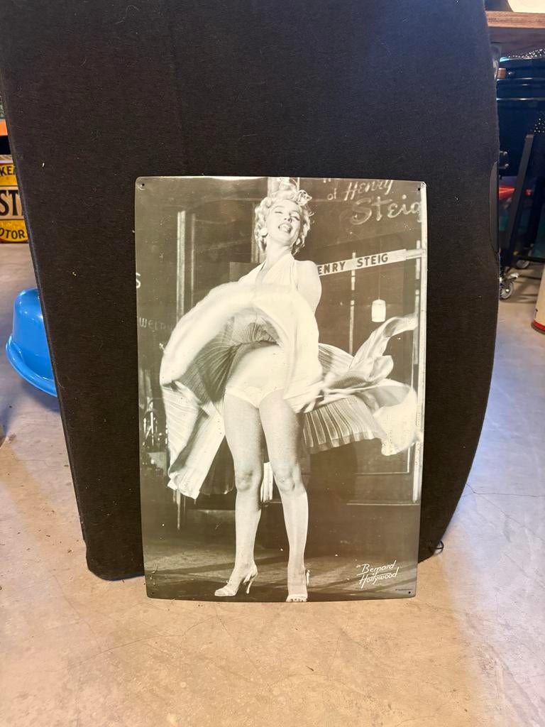 Marilyn Monroe 'The Seven Year Itch' metalen plaat, Ophalen, Gebruikt, 1940 tot 1960, Prent