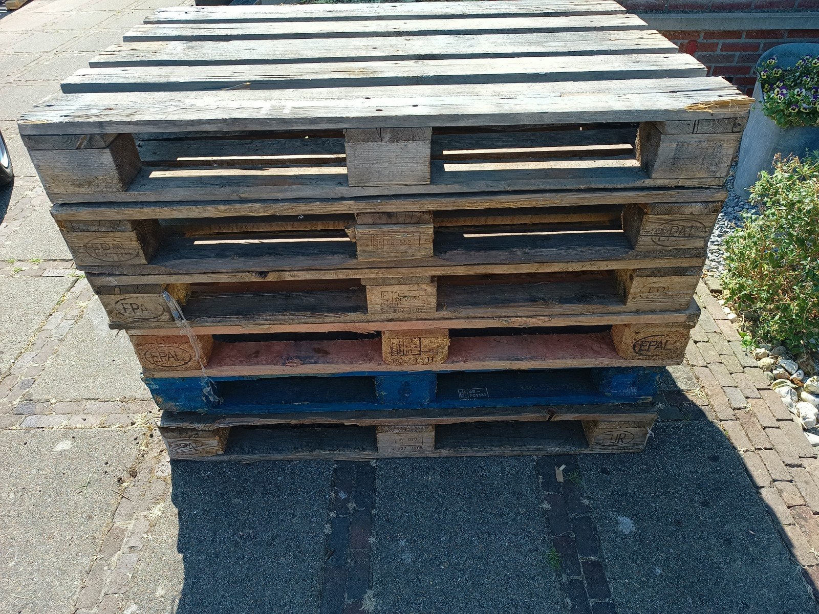 6 pallets 120x80 pallet, Ophalen, Overige houtsoorten, Minder dan 200 cm, Pallet