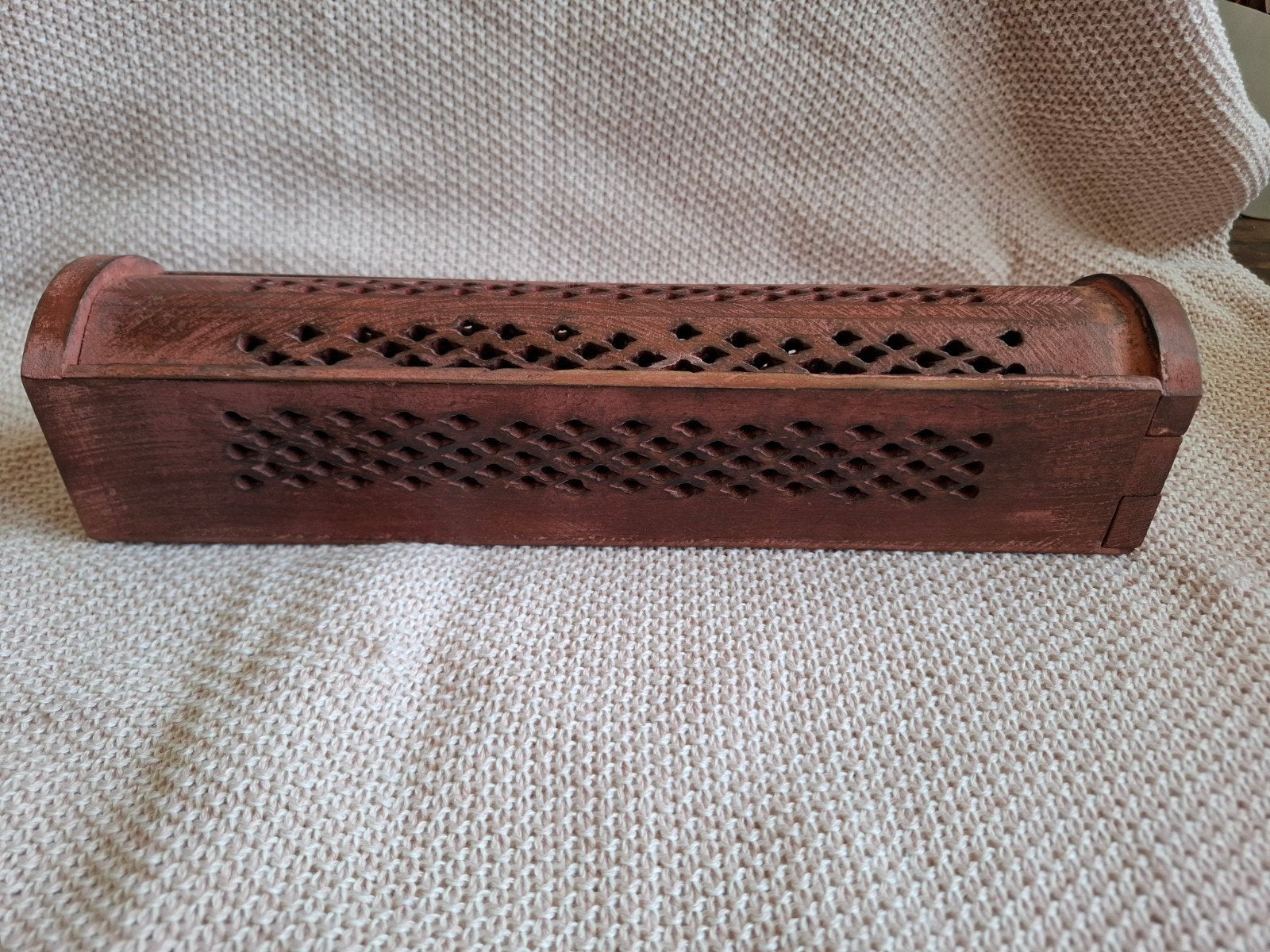 Houten wierookbrander met oosters patroon, Hout, Gebruikt, Ophalen of Verzenden, Oosters