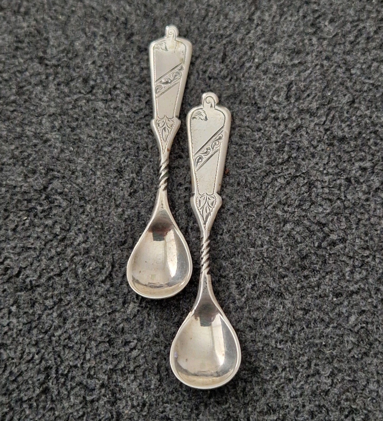 Antieke zilveren lepeltjes - Set van 2., Ophalen of Verzenden