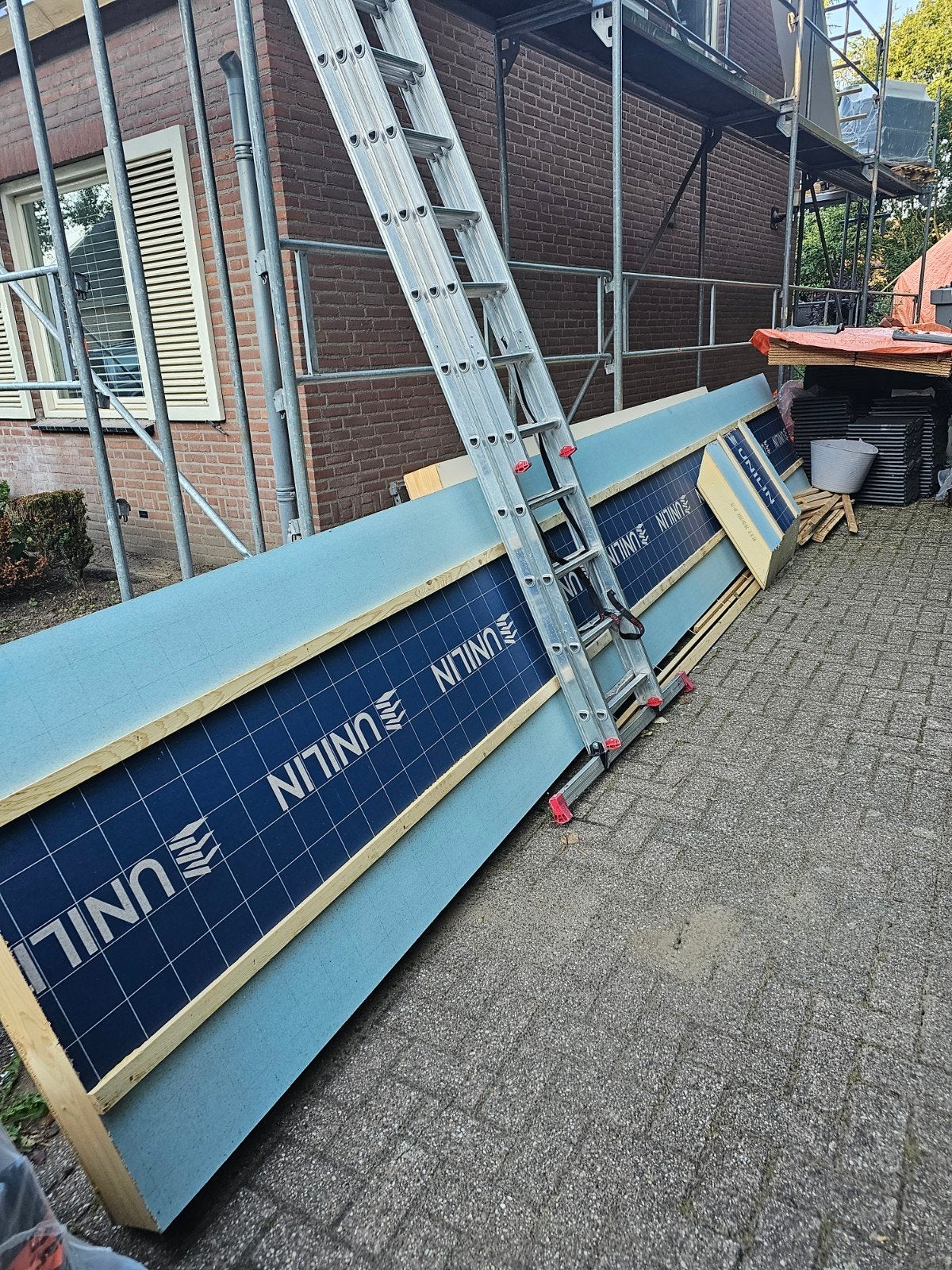 Unilin isolatieplaat RD 6,3 - 6,50 meter 15,5 cm dik, Dakisolatie, Gebruikt, 12 cm of meer, Ophalen of Verzenden
