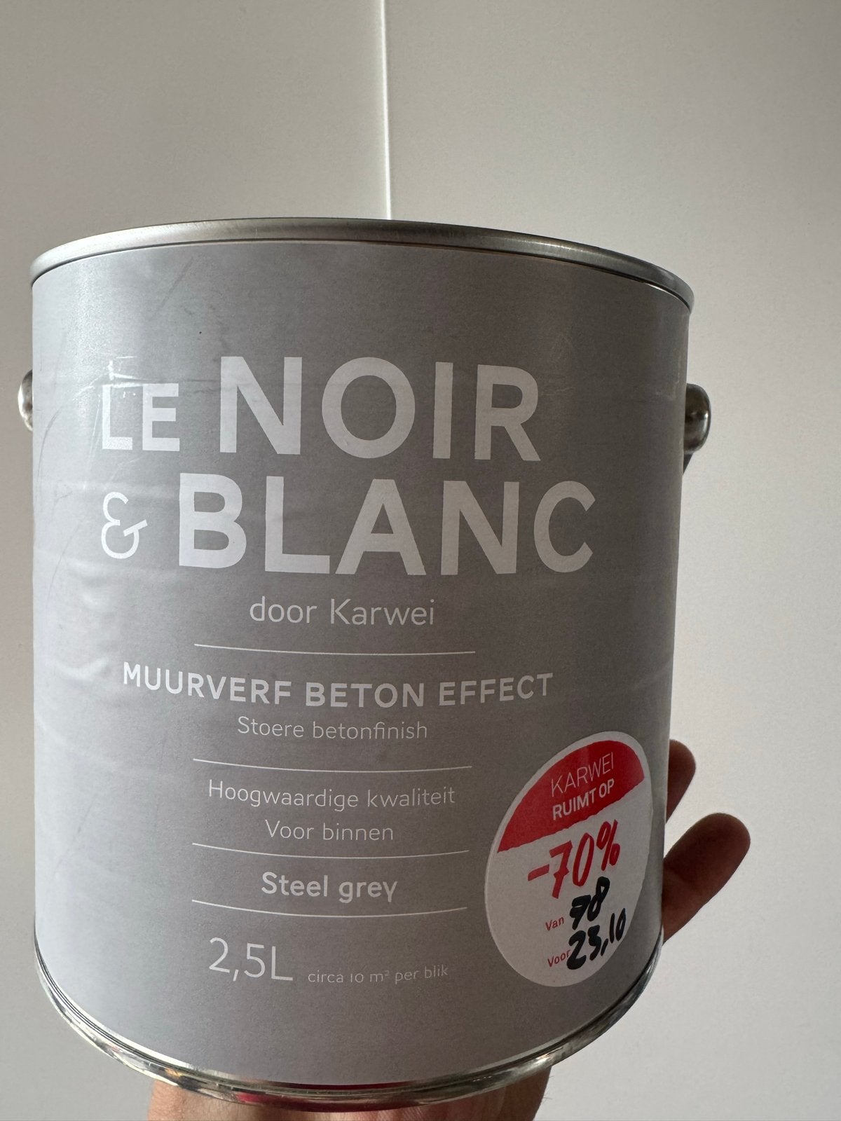 Le Noir & Blanc Muurverf Beton Effect - Diverse kleuren, Doe-het-zelf en Verbouw, Nieuw, Ophalen of Verzenden, Verf, Grijs