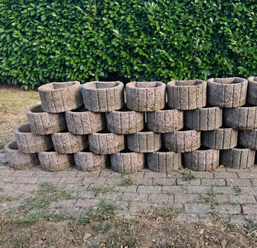 Betonnen plantenbakstenen / taludstenen – 20 stuks, Ophalen, Gebruikt, Minder dan 30 cm, Minder dan 60 cm