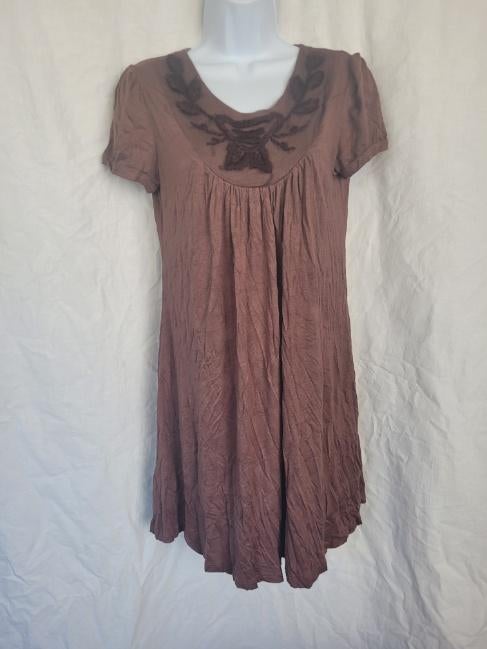Mooie donkerbruine jurk mt M merk Vivi Fashion, Kleding | Dames, Maat 38/40 (M), Bruin, ., Ophalen of Verzenden