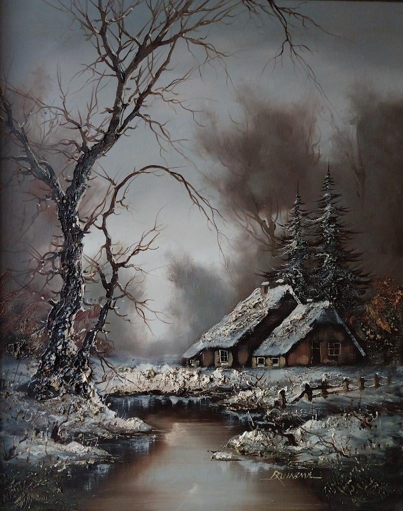 C. Bruinsma (1942) - Winterlandschap - 1980, Ophalen