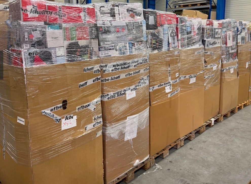 Partij 33 mix pallets retourgoederen, Ophalen, -, -, -