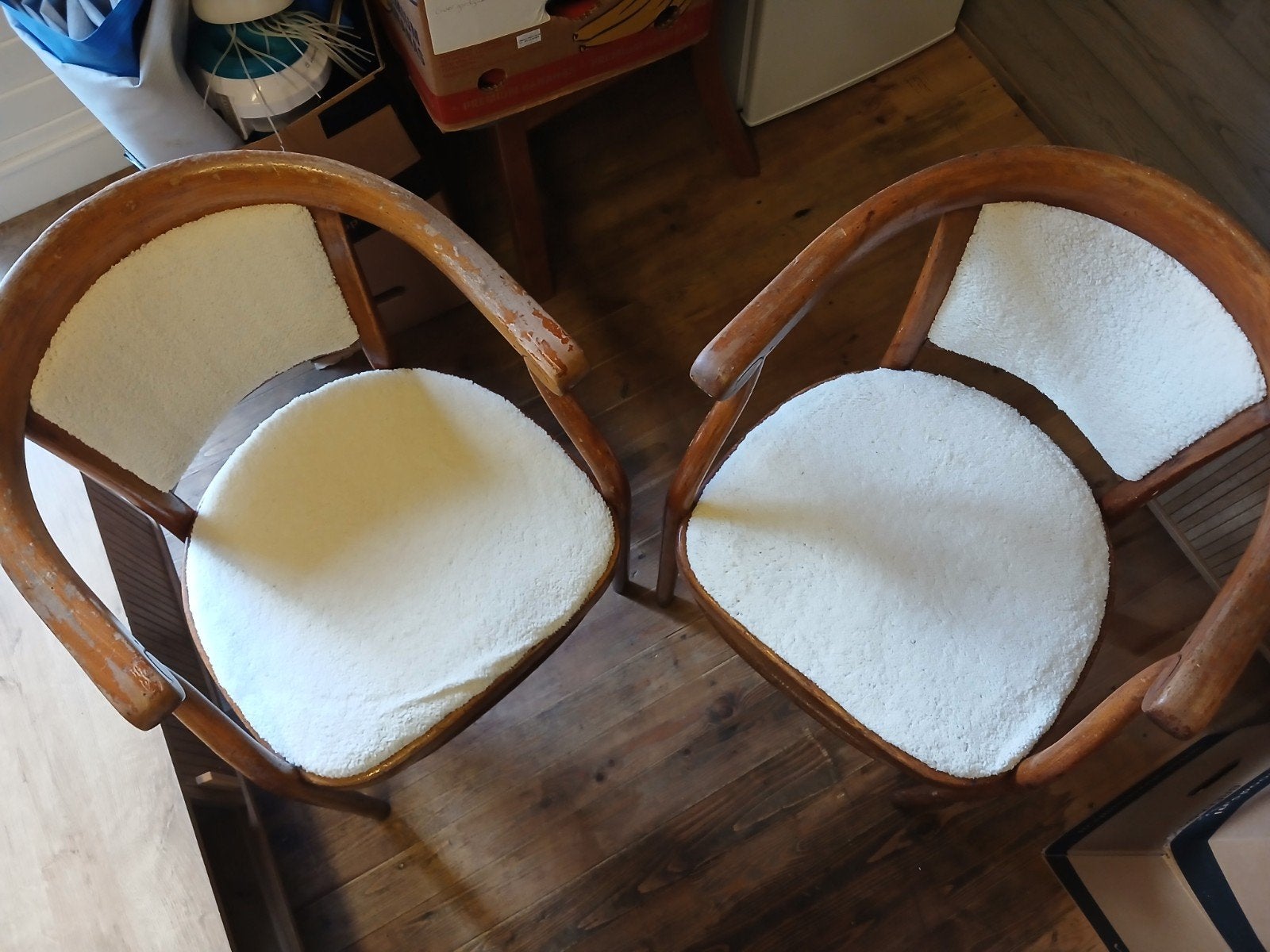 2 Antieke Thonet Houten Stoelen, Ophalen