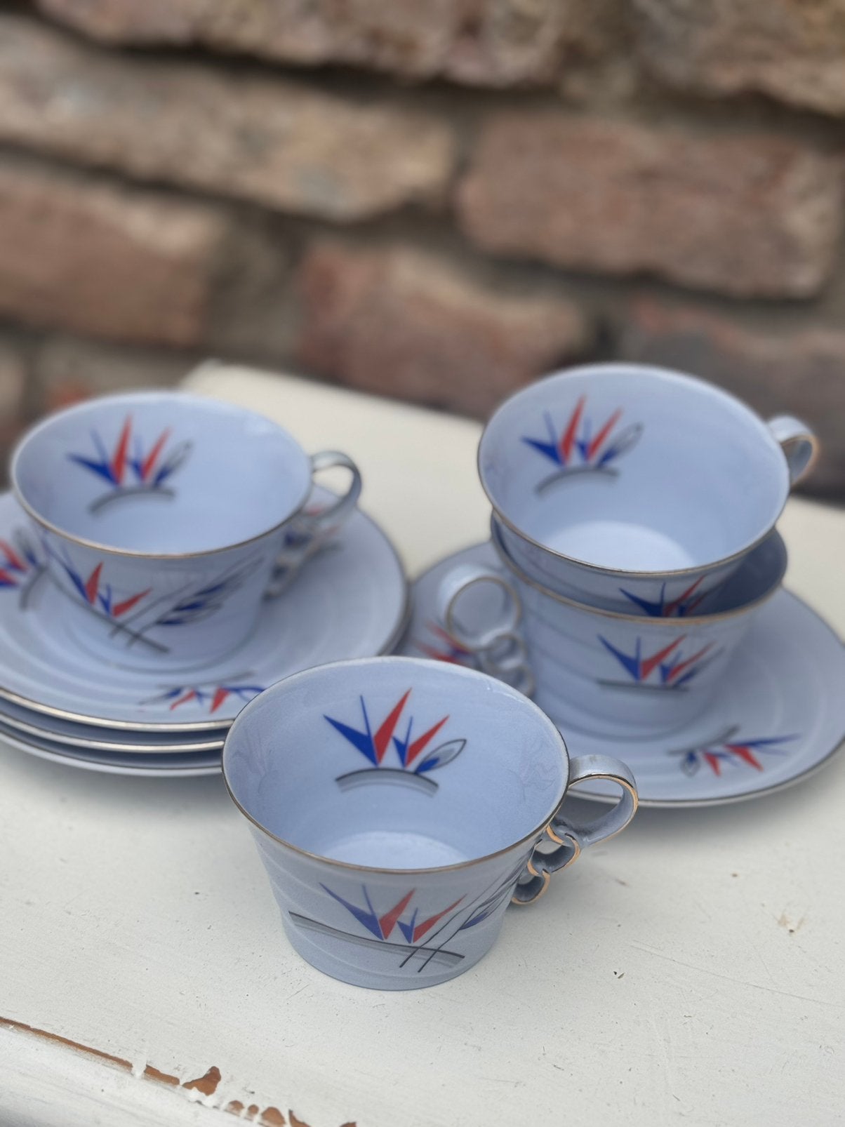 Eplag espresso art deco kopjes, Ophalen of Verzenden