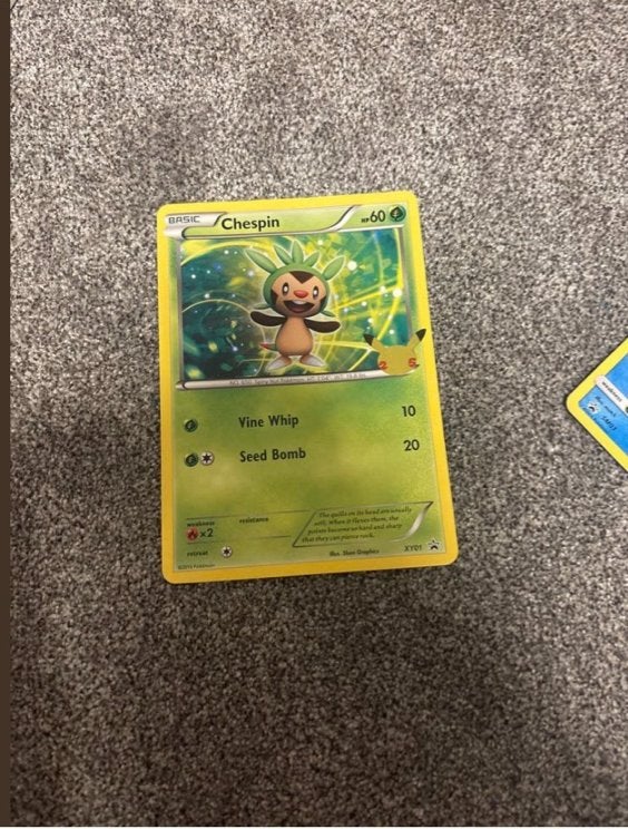 Mooie grote Chespin Pokémon Kaart uit 2013, Ophalen of Verzenden, Gebruikt, Losse kaart