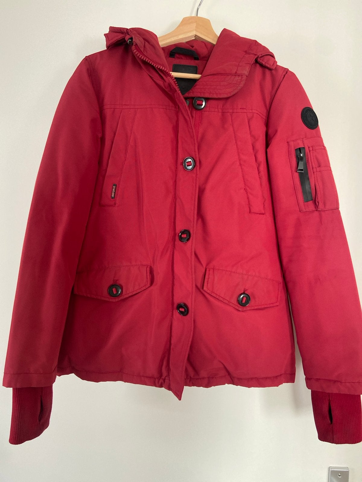 Airforce winterjas rood maat S, Ophalen of Verzenden, Gedragen, Maat 36 (S), Rood