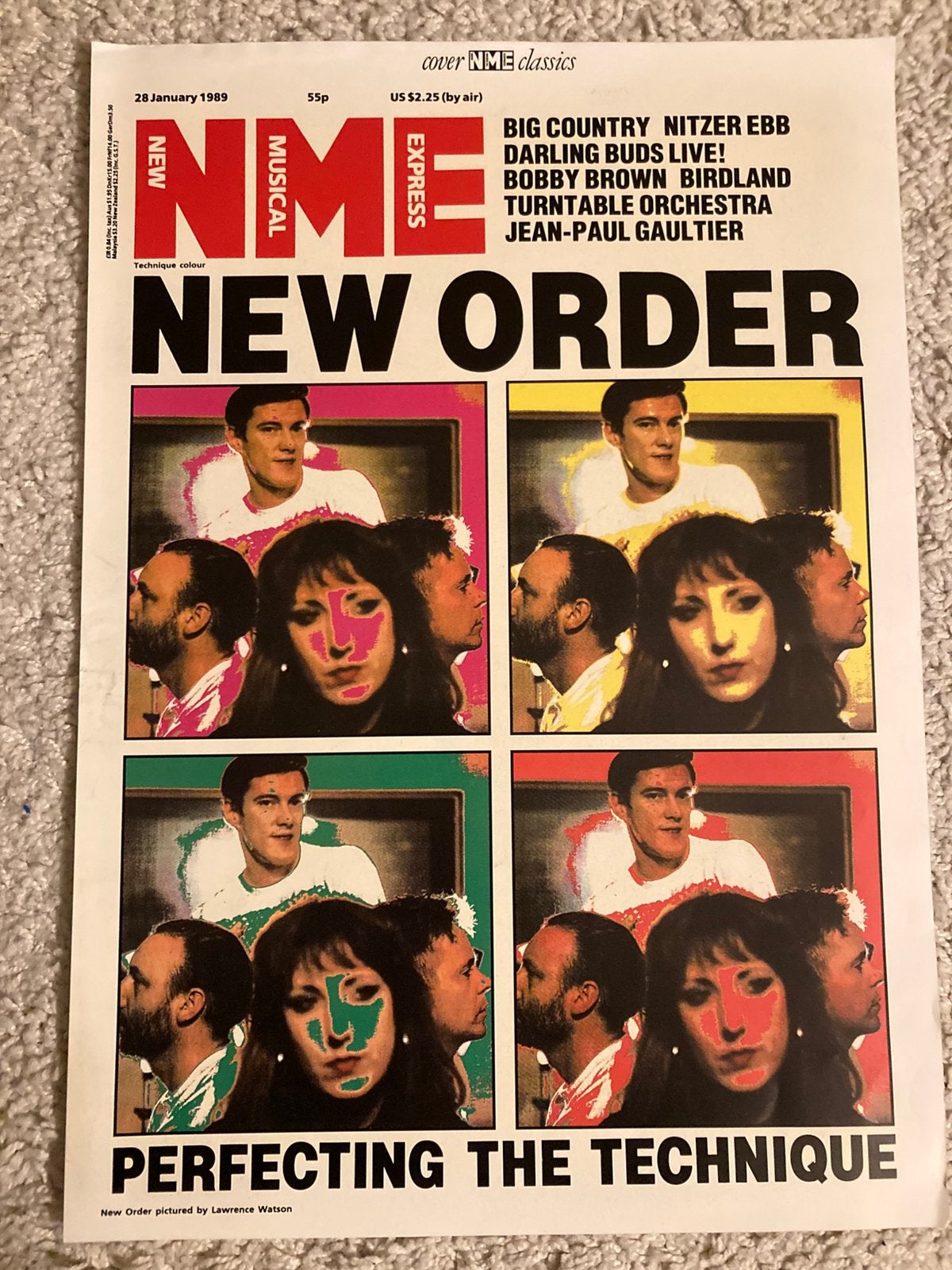 Poster A3 formaat NEW ORDER NME Cover stevig papier, Ophalen of Verzenden, A1 t/m A3