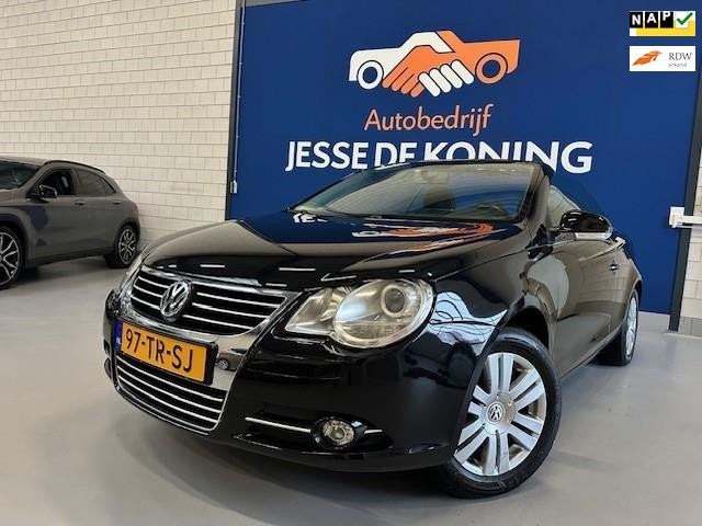 Volkswagen Eos 1.6-16v FSI cabriolet/ bj.2007 / kleur: zwart, Stof, Gebruikt, 4 cilinders, Cabriolet
