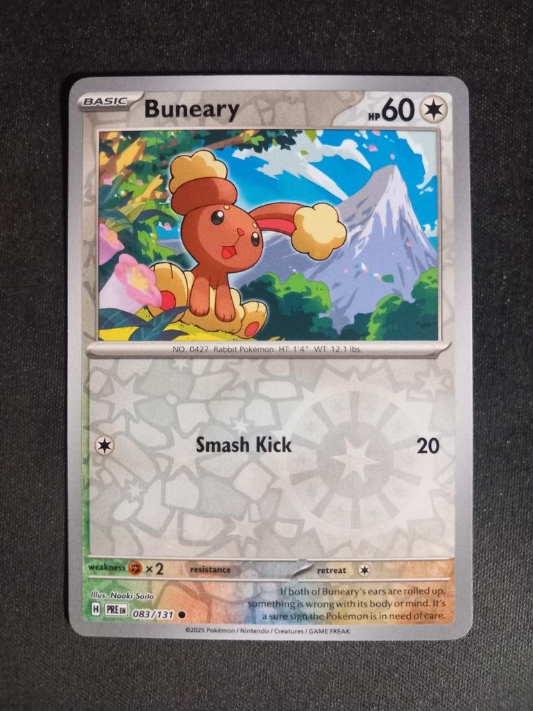 Pokemon Buneary 083/131 Prismatic Evolutions Reverse NM, Verzenden, Zo goed als nieuw, Losse kaart, Foil