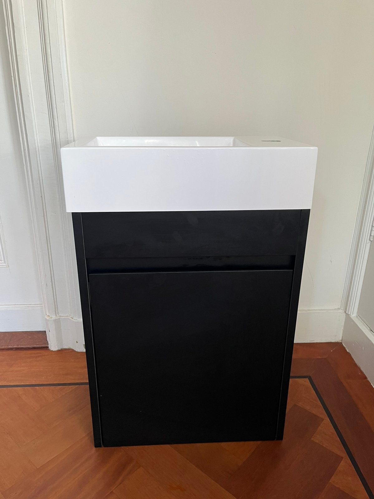 Lomazoo Ibiza toiletmeubel mat zwart met wastafel zgan, Huis en Inrichting, Ophalen, Minder dan 50 cm, Zo goed als nieuw, Minder dan 25 cm