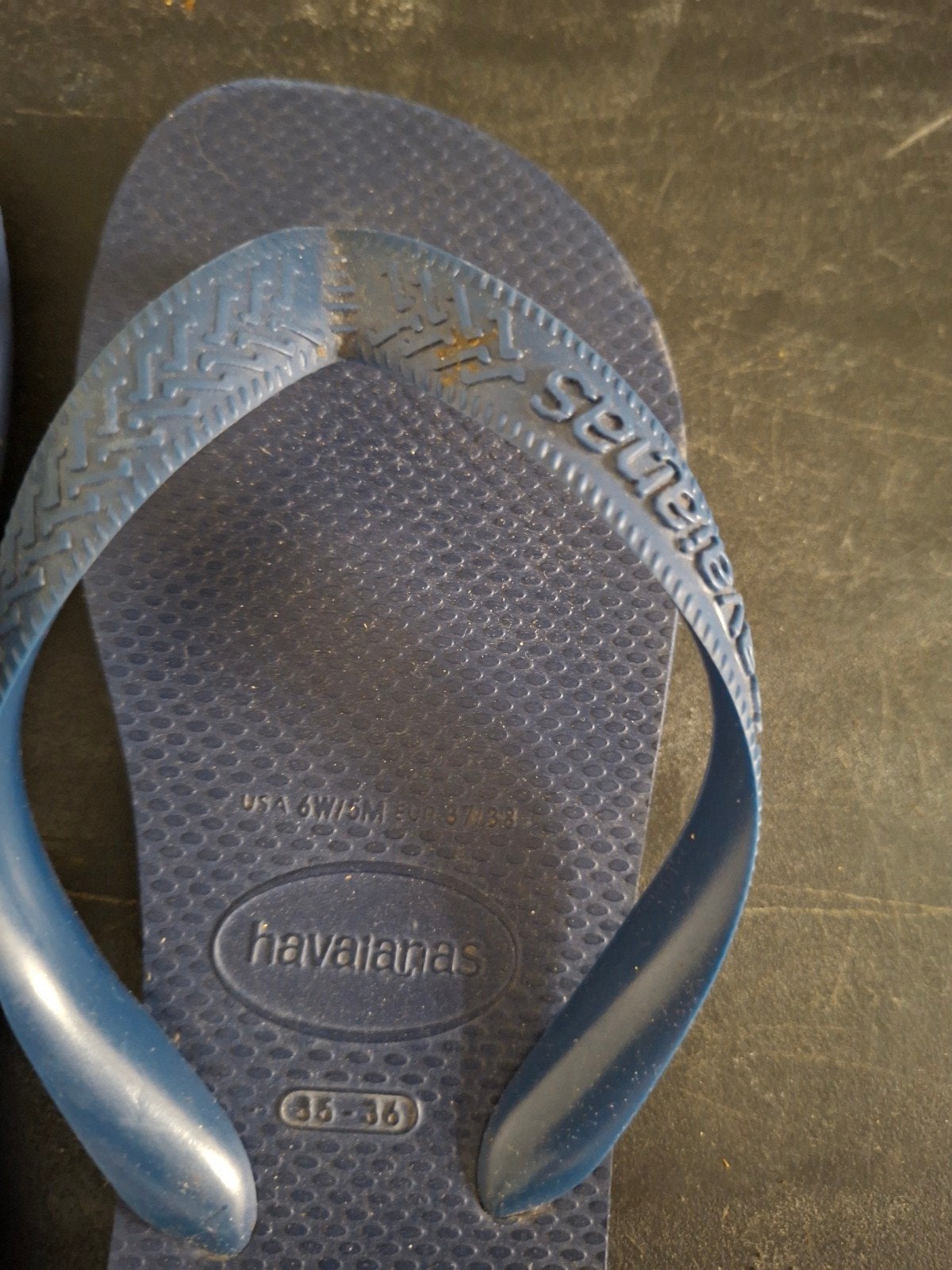 Havaianas slippers maat 36 blauw, Ophalen of Verzenden