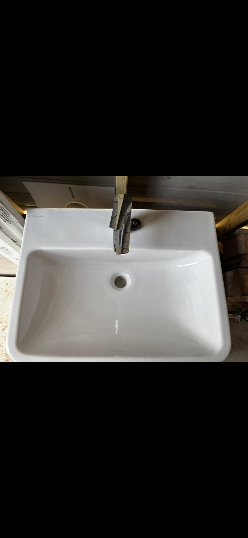 Villeroy & Boch wastafel met Grohe kraan, Ophalen, Gebruikt, Chroom, Wastafel