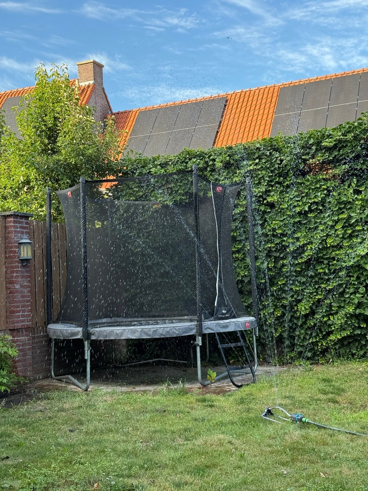 BERG Trampoline Favorit + SafetyNet Comfort 270 cm - Grijs, Ophalen, Gebruikt