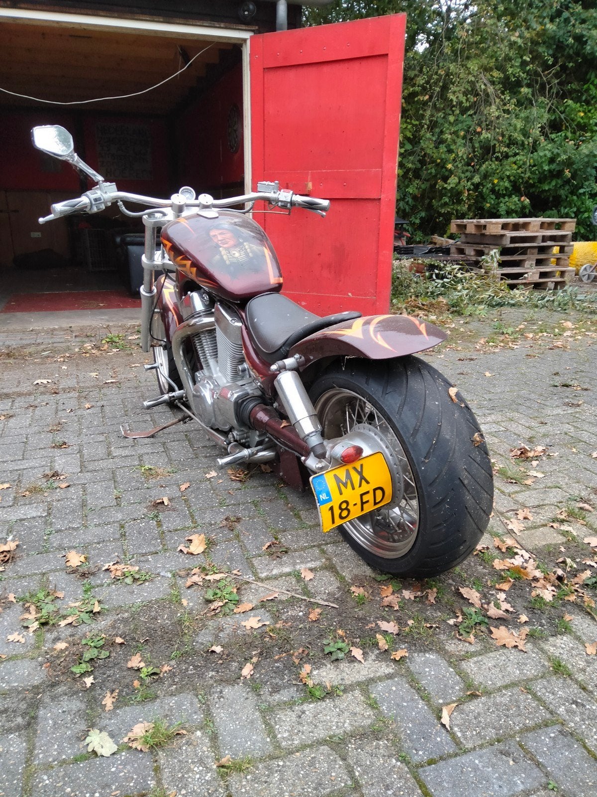Unieke Suzuki intruder 1400ccmet Indianen Airbrush - Custom, Motoren, Particulier, Gebruikt, Chopper
