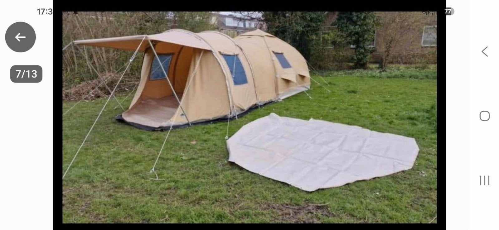 Karsten Inritsbaar kuipgrondzeil CL/AW  280, Caravans en Kamperen, Ophalen of Verzenden, Tot en met 4