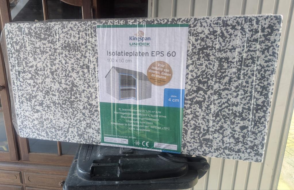 Kingspan Unidek Isolatieplaten EPS 60 - 100x50 cm, 4 cm dik, Doe-het-zelf en Verbouw, Ophalen
