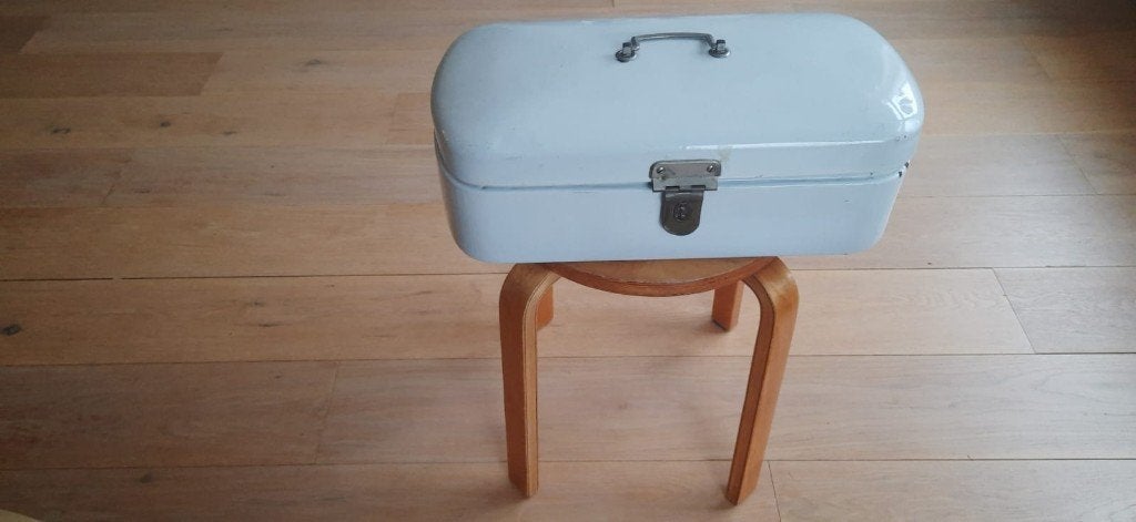 Vintage emaille broodtrommel, Antiek en Kunst, Ophalen of Verzenden