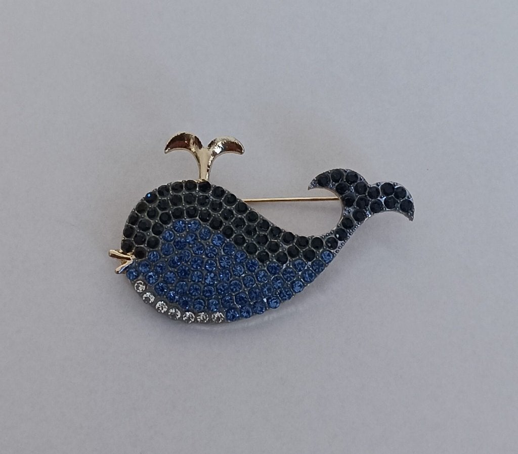 Walvis broche, Overige materialen, 4 tot 7 cm, Overige kleuren, Nieuw