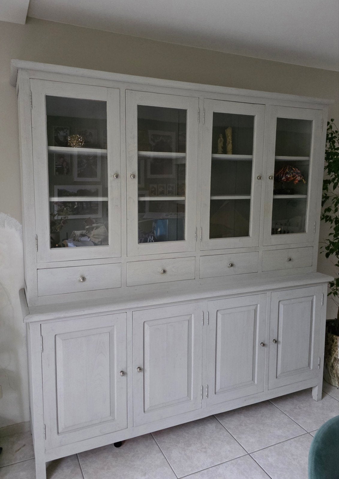 Design Brocante Buffetkast 2-delig - 210x200x50 cm, Huis en Inrichting, Gebruikt, 200 cm of meer, Met lade(s), Overige houtsoorten