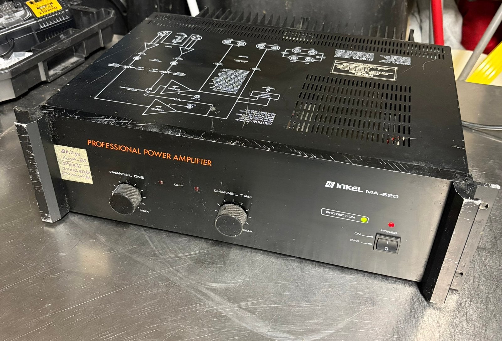 INKEL MA-620 PROFESSIONAL POWER AMPLIFIER, Ophalen, Gebruikt, Overige merken