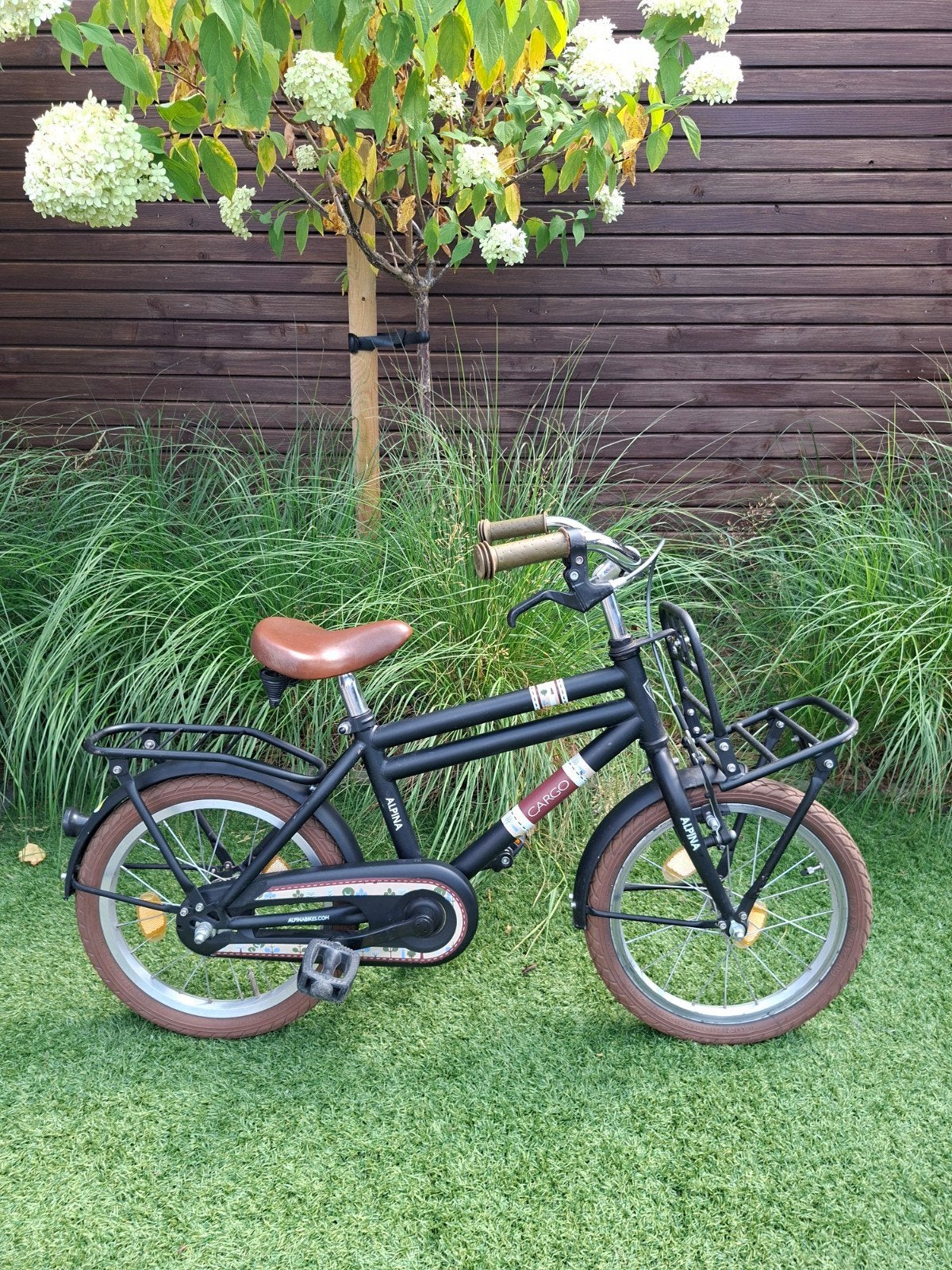 Alpina Cargo Kinderfiets 16 inch met voordrager, Fietsen en Brommers, Fietsen | Kinderfietsjes, Ophalen, Terugtraprem, Alpina Cargo